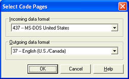 Select Code Pages Dialog Box