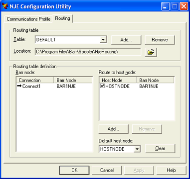 Routing Tab